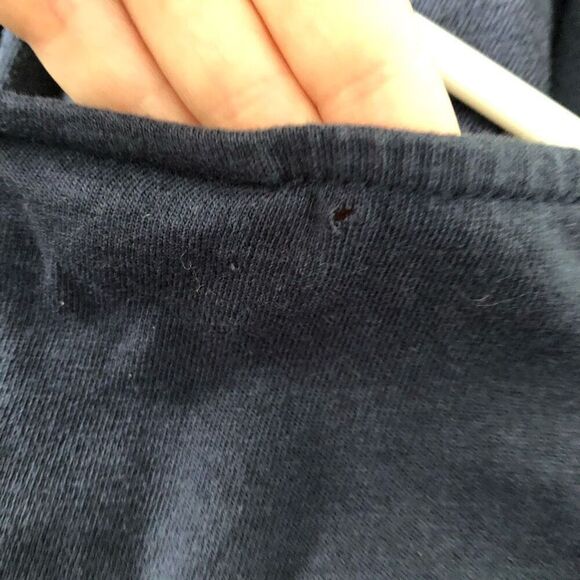 J. Jill blue embroidered knit dress cotton modal blend tank a line sz xs pockets - Picture 8 of 11